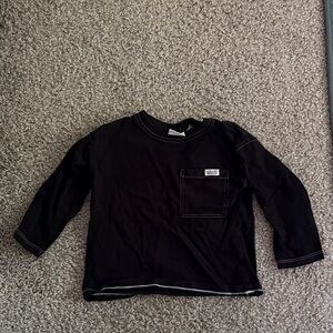 Zara Black Long Sleeve Kids Tee